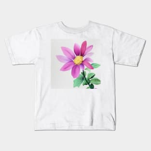 Watercolor Flower Kids T-Shirt